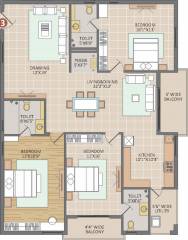 Vamsiram Jyothi Botanica (3BHK+3T (2,090 sq ft) Pooja Room 2090 sq ft) Vamsiram Jyothi Botanica (3BHK+3T (2,090 sq ft) Pooja Room 2090 sq ft)
