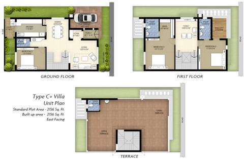2265 Sq Ft 3 Bhk Floor Plan Image Tvs Emerald Greenacres Villas Available For Sale Proptiger Com