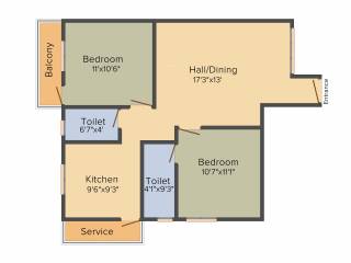 Sree Guru Mithra (2BHK+2T (1,039 sq ft) 1039 sq ft)