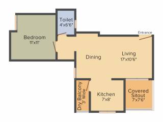 Ranade Mayfair (1BHK+1T (613 sq ft) 613 sq ft)