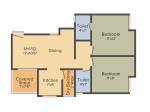 Ranade Mayfair (2BHK+2T (841 sq ft) 841 sq ft)