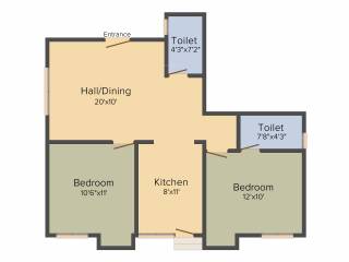 Sree Guru Raksha (2BHK+2T (857 sq ft) 857 sq ft)