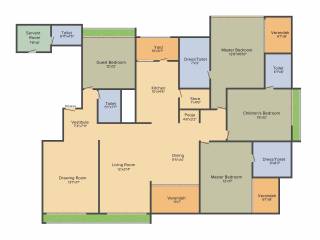 Sheetal Aqua (4BHK+4T (4,122 sq ft) + Servant Room 4122 sq ft)