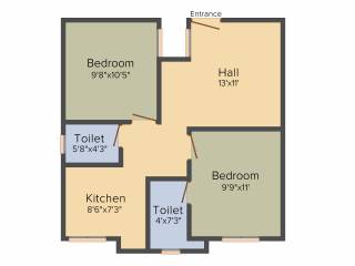 Sree Guru Raksha (2BHK+2T (680 sq ft) 680 sq ft)