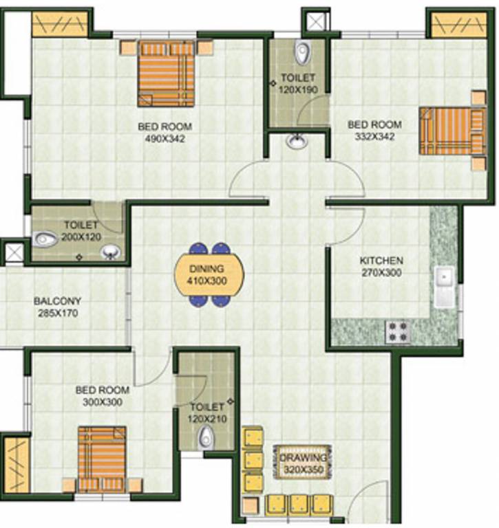 Galaxy Golden Dale (3BHK+3T (1,255 sq ft) 1255 sq ft) Galaxy Golden Dale (3BHK+3T (1,255 sq ft) 1255 sq ft)