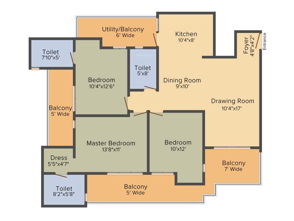 Shantiniketan Prakriti (3BHK+3T (1,650 sq ft) 1650 sq ft)