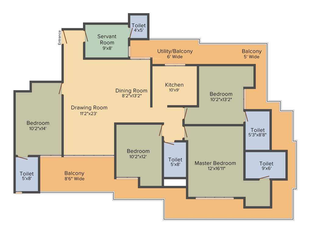 Shantiniketan Prakriti (4BHK+4T (2,500 sq ft) + Servant Room 2500 sq ft)