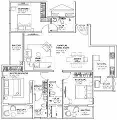 Godrej Avenues (3BHK+3T (1,721 sq ft) 1721 sq ft)