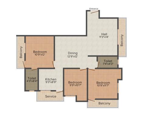 Sree Guru Skanda 3BHK+3T (1,385 sq ft)