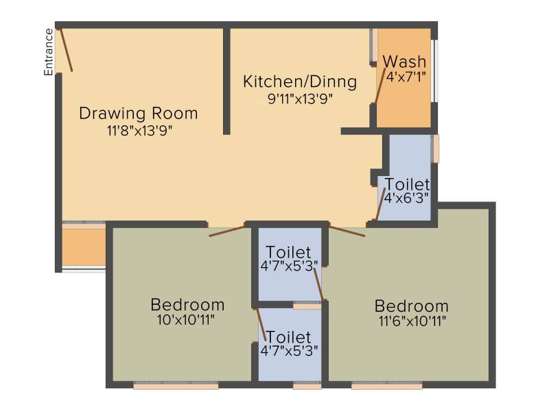 Myco Akibah Heights (2BHK+3T (1,098 sq ft) 1098 sq ft)