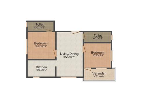 Bengal Abasan Urban Sabujayan (2BHK+2T (1,054 sq ft) 1054 sq ft) Bengal Abasan Urban Sabujayan (2BHK+2T (1,054 sq ft) 1054 sq ft)