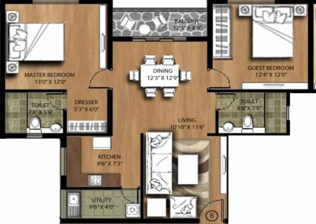 Rakindo Orchids (2BHK+2T (1,112 sq ft) 1112 sq ft) Rakindo Orchids (2BHK+2T (1,112 sq ft) 1112 sq ft)