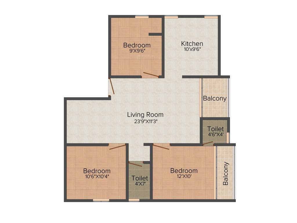 Maha Thilaga (3BHK+2T (1,004 sq ft) 1004 sq ft)