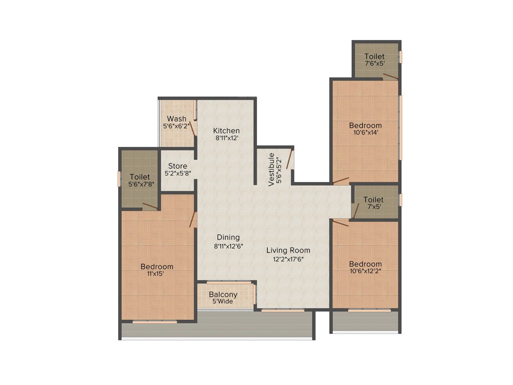 Signature The Bliss (3BHK+3T (2,100 sq ft) 2100 sq ft)