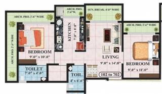Kohinoor Maxciti (2BHK+2T (900 sq ft) 900 sq ft) Kohinoor Maxciti (2BHK+2T (900 sq ft) 900 sq ft)
