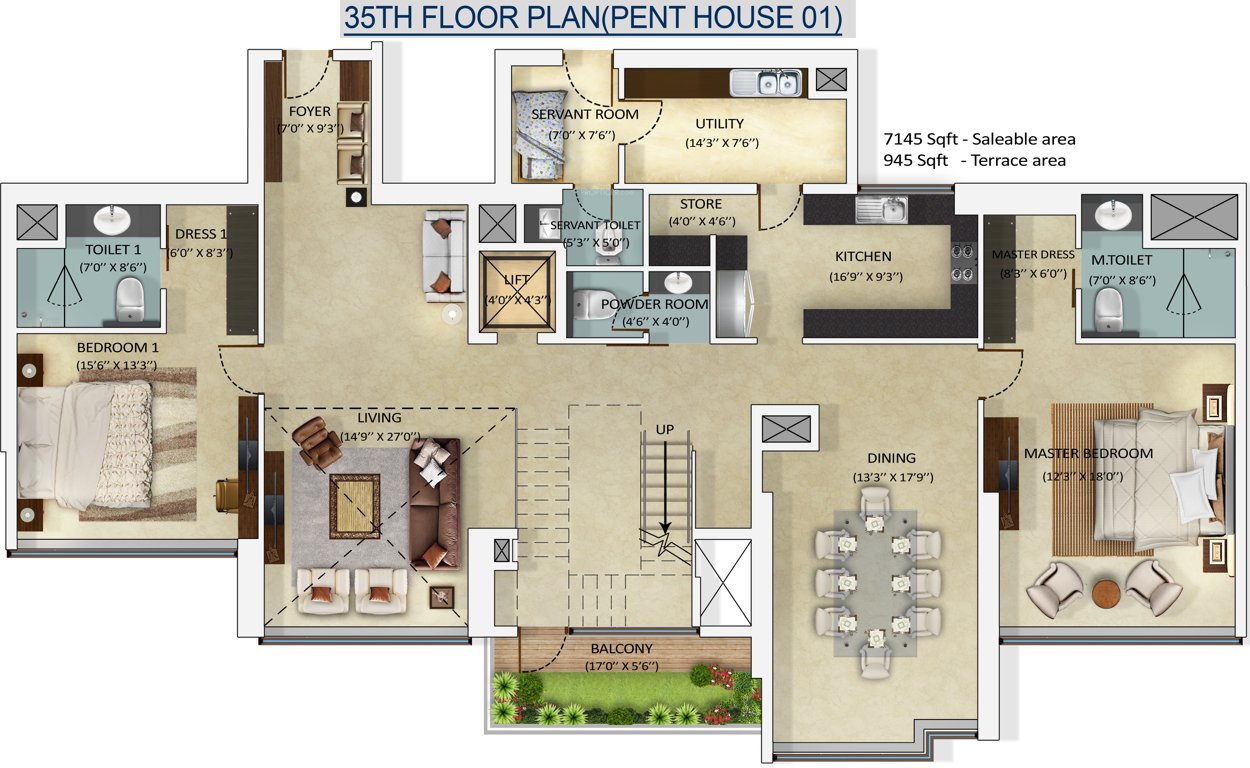 Mantri Centrium (4BHK+4T (7,145 sq ft) 7145 sq ft)