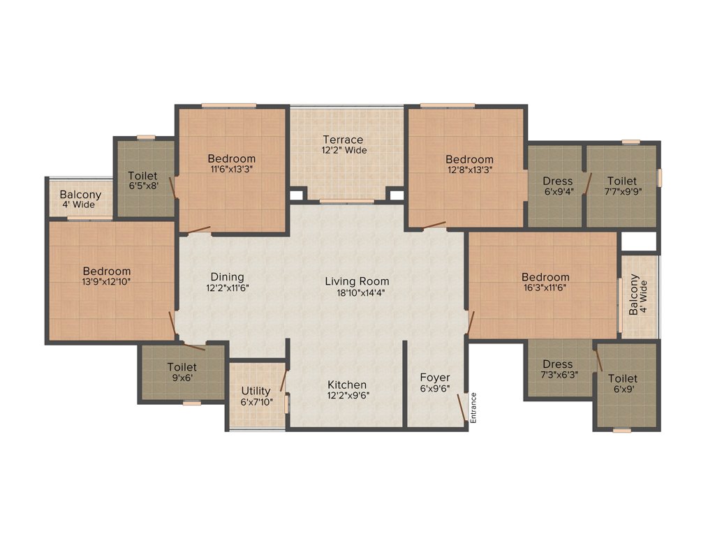 Nitesh Cape Cod (4BHK+4T (2,384 sq ft) 2384 sq ft)