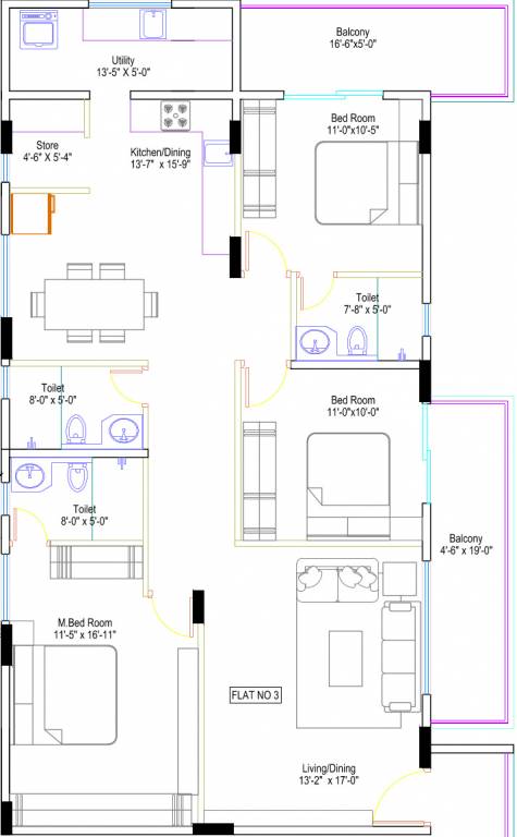 Rajarajeshware Prernaa (3BHK+3T (1,871 sq ft) 1871 sq ft) Rajarajeshware Prernaa (3BHK+3T (1,871 sq ft) 1871 sq ft)