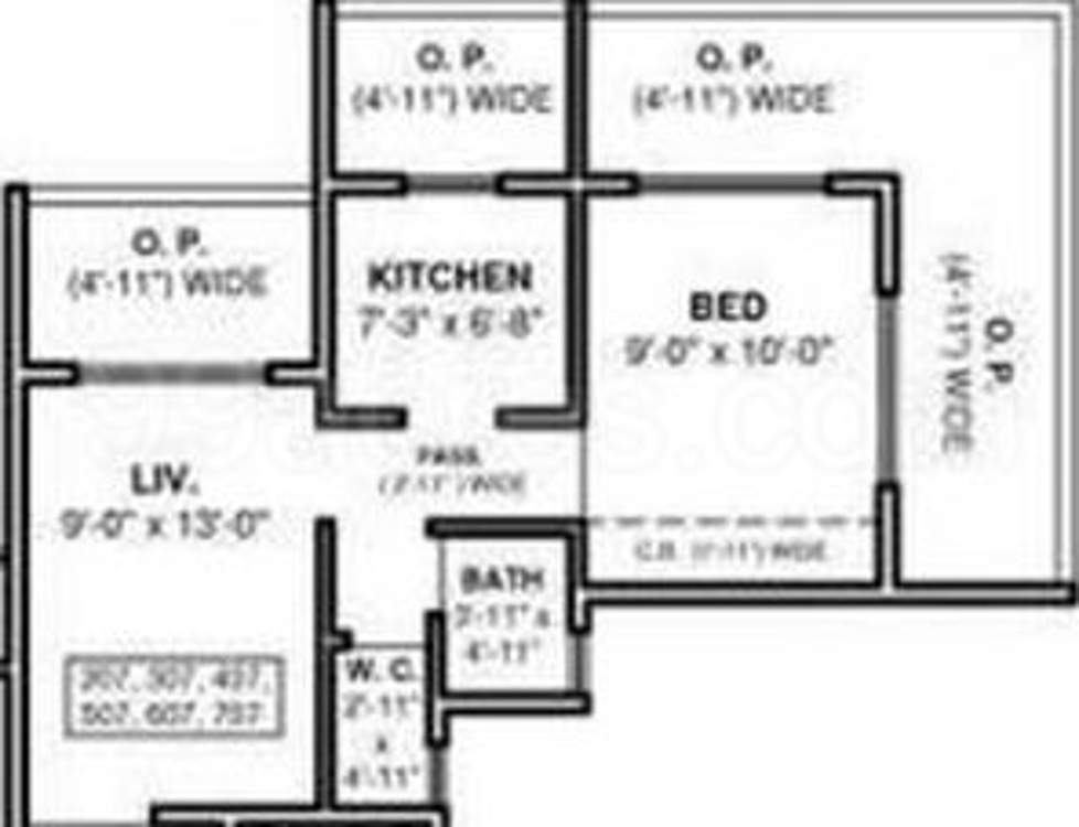 Patel Bliss (1BHK+1T (751 sq ft) 751 sq ft) Patel Bliss (1BHK+1T (751 sq ft) 751 sq ft)