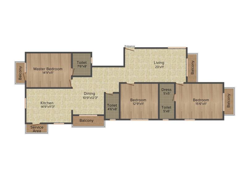 Agni Vanamamalai (3BHK+3T (1,753 sq ft) + Pooja Room 1753 sq ft)