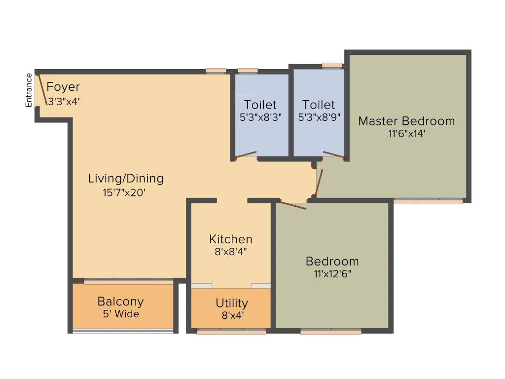 Prestige Kew Gardens (2BHK+2T (1,166 sq ft) 1166 sq ft) Prestige Kew Gardens (2BHK+2T (1,166 sq ft) 1166 sq ft)