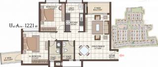 Prestige Kew Gardens (2BHK+2T (1,221 sq ft) 1221 sq ft)