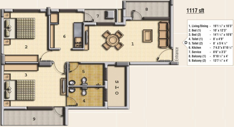 JBM Grand Southern Towers On GST (2BHK+2T (1,117 sq ft) 1117 sq ft) JBM Grand Southern Towers On GST (2BHK+2T (1,117 sq ft) 1117 sq ft)