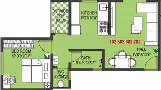 Adhya Rahi (1BHK+1T (598 sq ft) 598 sq ft) Adhya Rahi (1BHK+1T (598 sq ft) 598 sq ft)