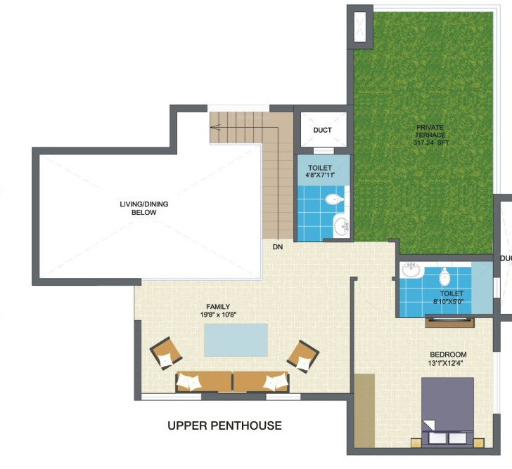 Upper Level Duplex Plan  columbus square Floor Plan Upper Level Duplex Plan