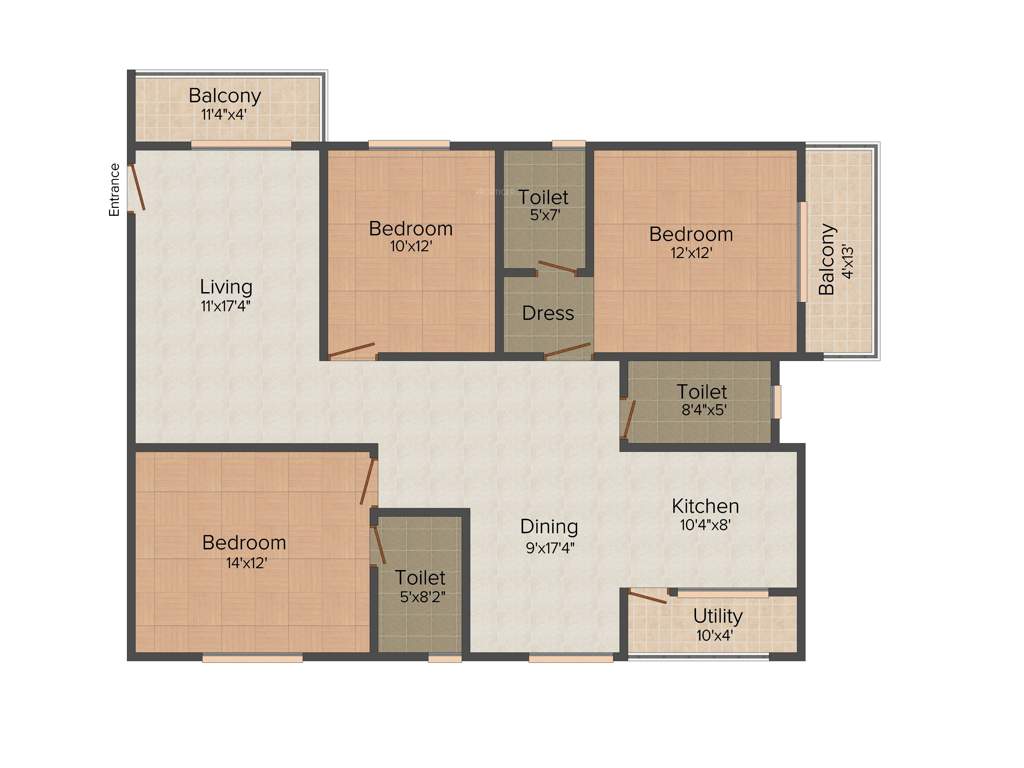 Sumadhura Anantham (3BHK+3T (1,555 sq ft) 1555 sq ft)