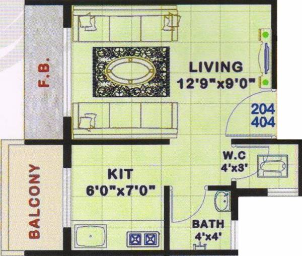 Space Matoshree (1BHK+1T (395 sq ft) 395 sq ft)