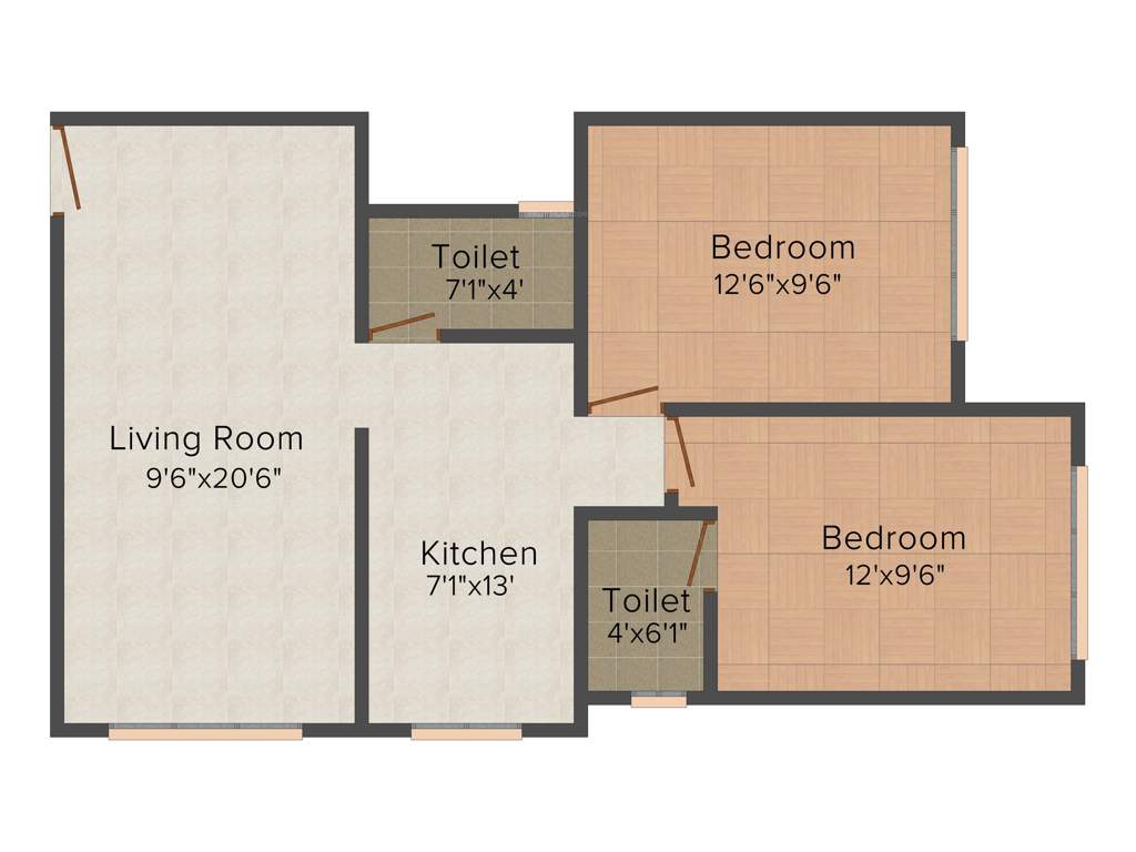 Aditya New Ekta CHS (2BHK+2T (592 sq ft) 592 sq ft)