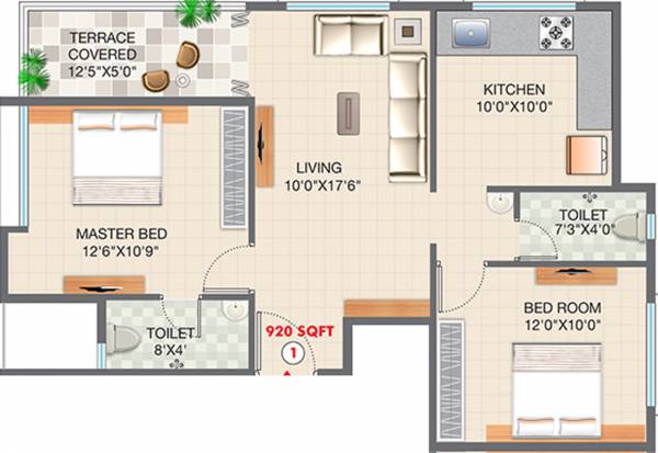 Advait Vaishnavi Apartments (2BHK+2T (920 sq ft) 920 sq ft) Advait Vaishnavi Apartments (2BHK+2T (920 sq ft) 920 sq ft)