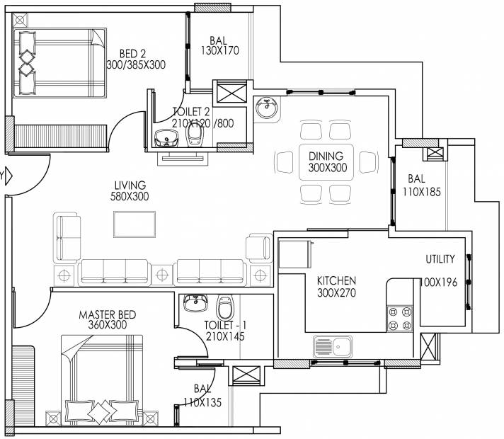 Sowparnika Vaishnavam (2BHK+2T (1,137 sq ft) 1137 sq ft)