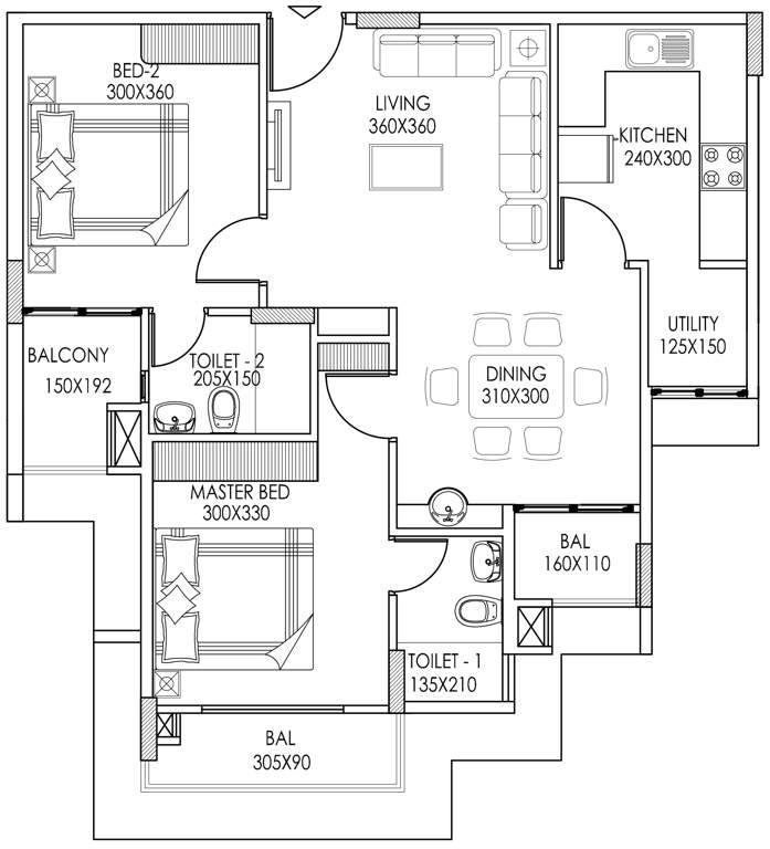 Sowparnika Vaishnavam (2BHK+2T (1,058 sq ft) 1058 sq ft)