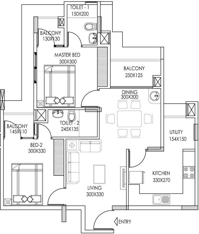 Sowparnika Vaishnavam (2BHK+2T (1,074 sq ft) 1074 sq ft)