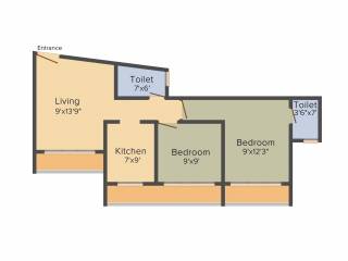 Dharti Shree Datta Complex (2BHK+2T (880 sq ft) 880 sq ft) Dharti Shree Datta Complex (2BHK+2T (880 sq ft) 880 sq ft)