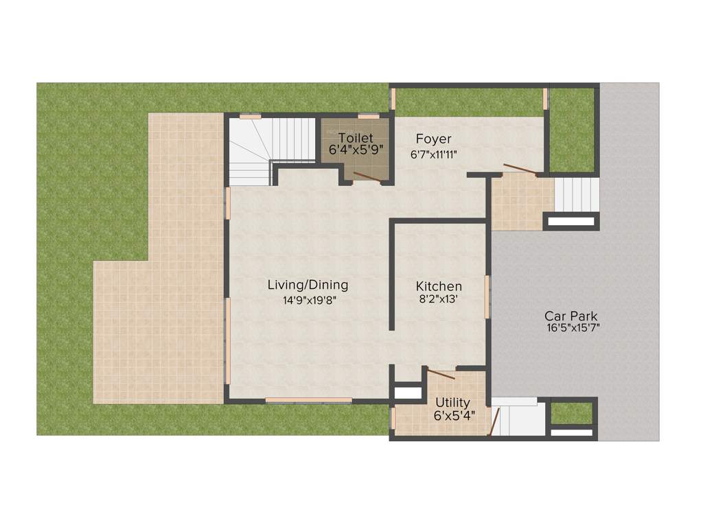 Edifice Villa Valley (3BHK+3T (3,323 sq ft) 3323 sq ft)