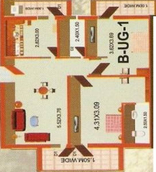 Nirvana Dove Valley (2BHK+2T (1,162 sq ft) 1162 sq ft)