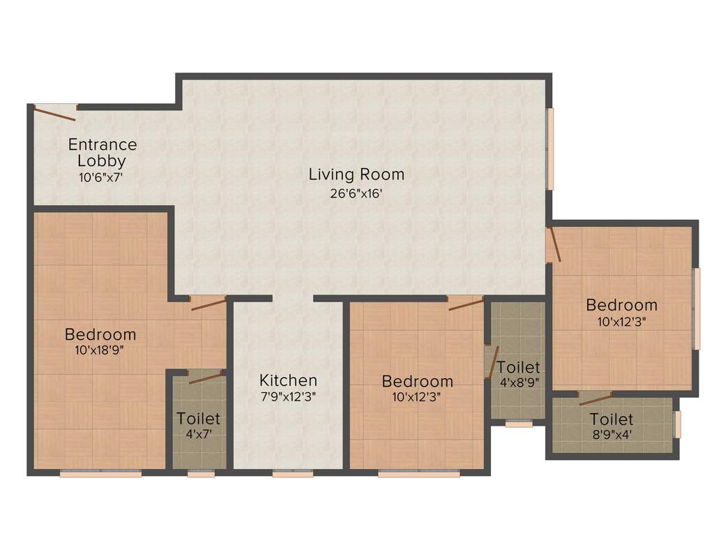 Khandelwal New Vrindavan (3BHK+3T (1,180 sq ft) 1180 sq ft)