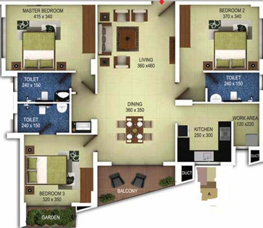Vishraam Indivar (3BHK+3T (1,546 sq ft) 1546 sq ft) Vishraam Indivar (3BHK+3T (1,546 sq ft) 1546 sq ft)