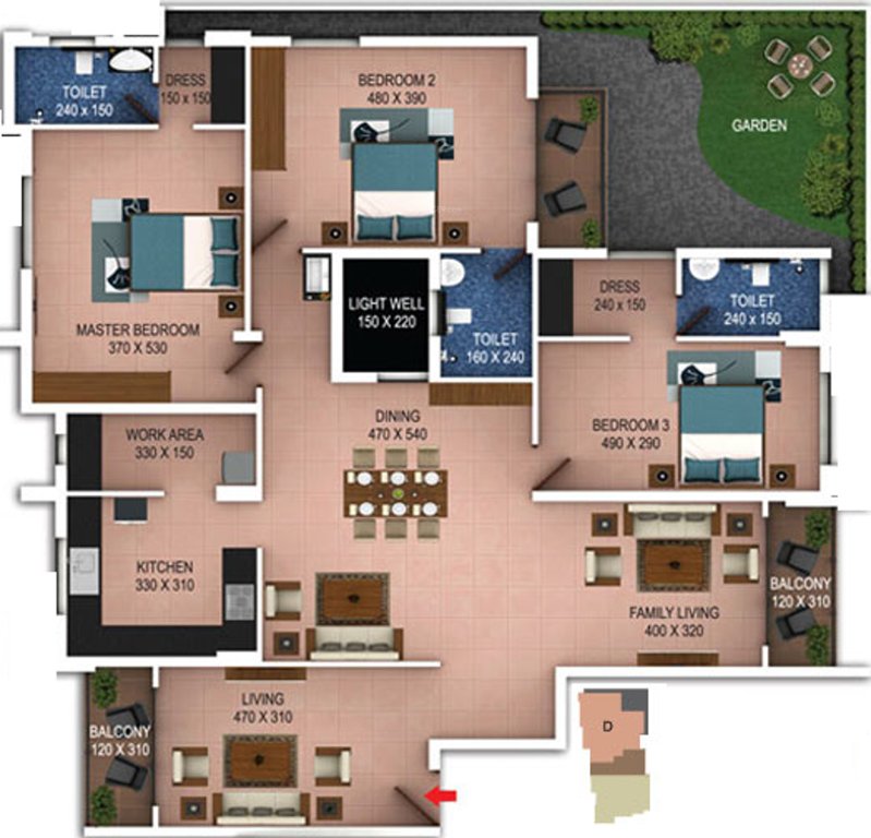 Vishraam Indivar (3BHK+3T (2,394 sq ft) 2394 sq ft)