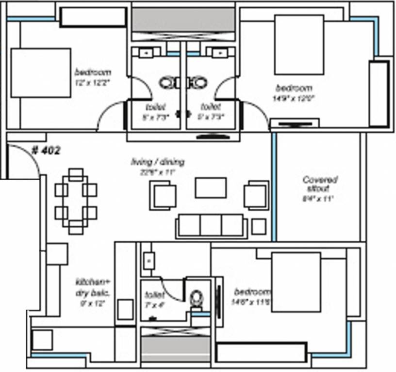 Venkateshwara Aadi (3BHK+3T (1,378 sq ft) 1378 sq ft) Venkateshwara Aadi (3BHK+3T (1,378 sq ft) 1378 sq ft)
