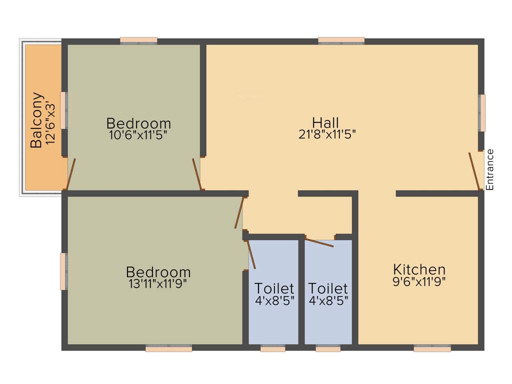Sri Medavakkam Flats (2BHK+2T (950 sq ft) 950 sq ft)