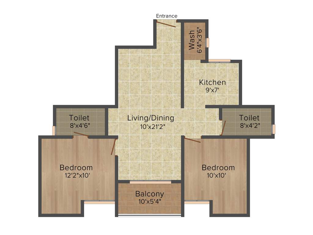 Asvini Akila Heights (2BHK+2T (1,000 sq ft) 1000 sq ft)