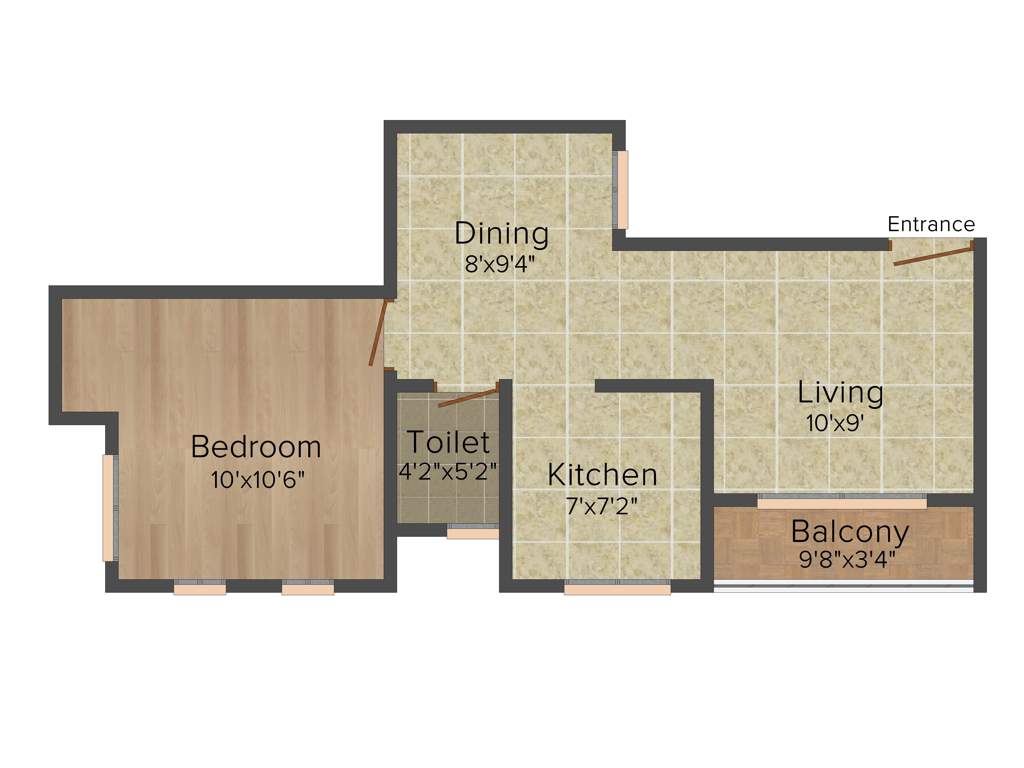 Asvini Akila Heights (1BHK+1T (574 sq ft) 574 sq ft)