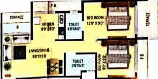 Zorba KK Crystal (2BHK+2T (980 sq ft) 980 sq ft) Zorba KK Crystal (2BHK+2T (980 sq ft) 980 sq ft)