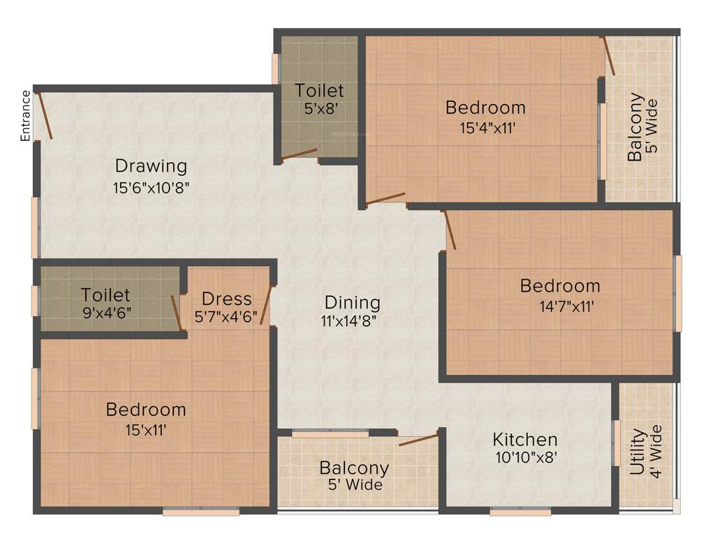 SB Kokila Palace (3BHK+2T (1,721 sq ft) + Pooja Room 1721 sq ft)