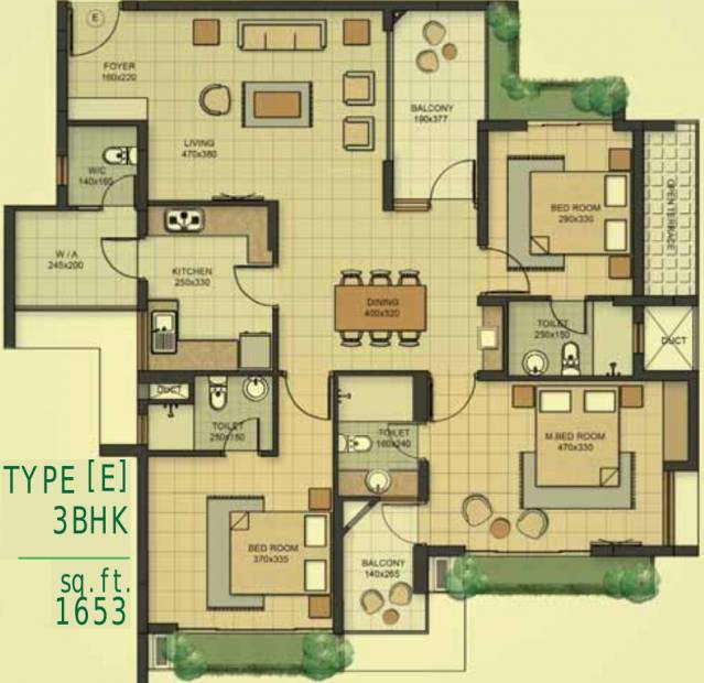 Malabar Royal Mangrove (3BHK+4T (1,653 sq ft) 1653 sq ft)