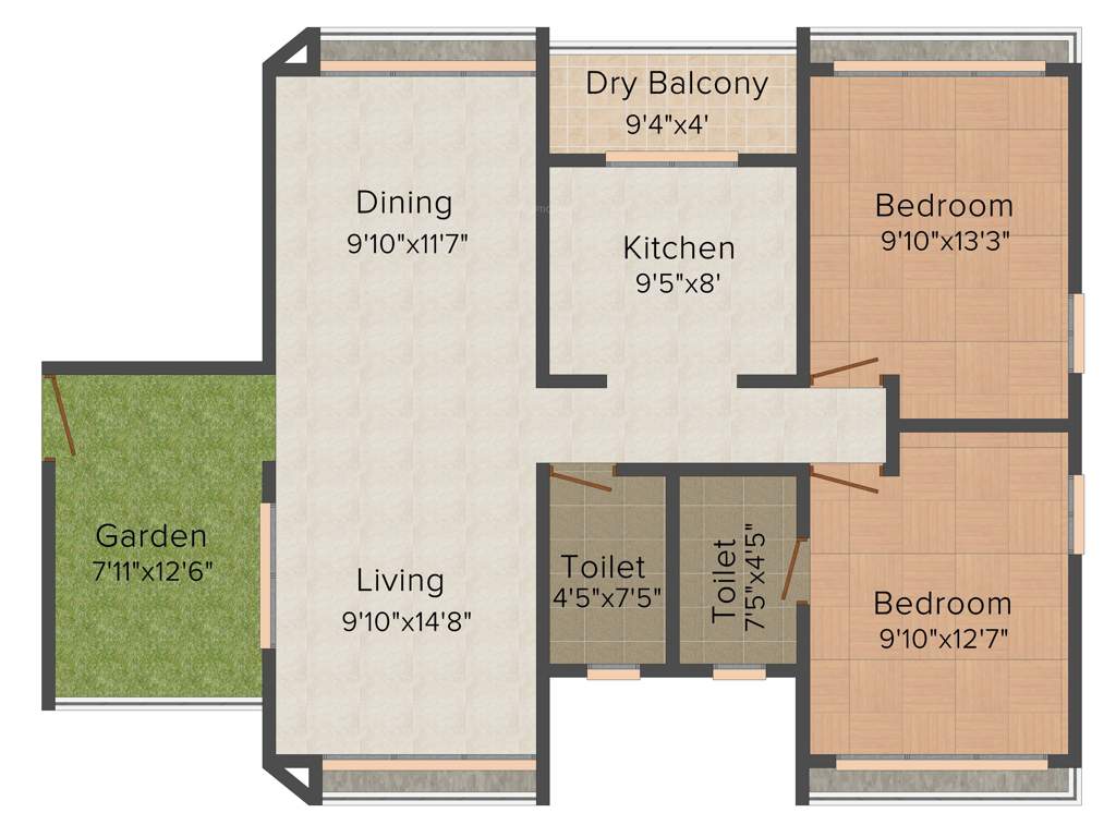 Remonesa The Vue (2BHK+2T (1,135 sq ft) 1135 sq ft)